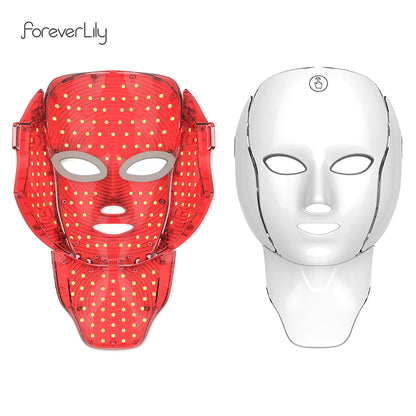 7-Color Wireless LED Light Therapy Mask for Face & Neck